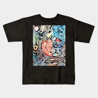 Miro meets Chagall (La veste rouge) Kids T-Shirt